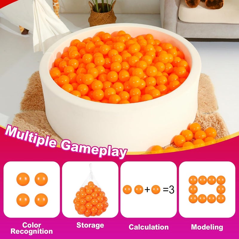 Realhaha Pit Balls for Toddlers, BPA Free Plastic Balls for Babies for Boys Girls Play Pin Kid Bounce House, 100 Pieces, 2.2 2.36 2.75 Inch - Image 2